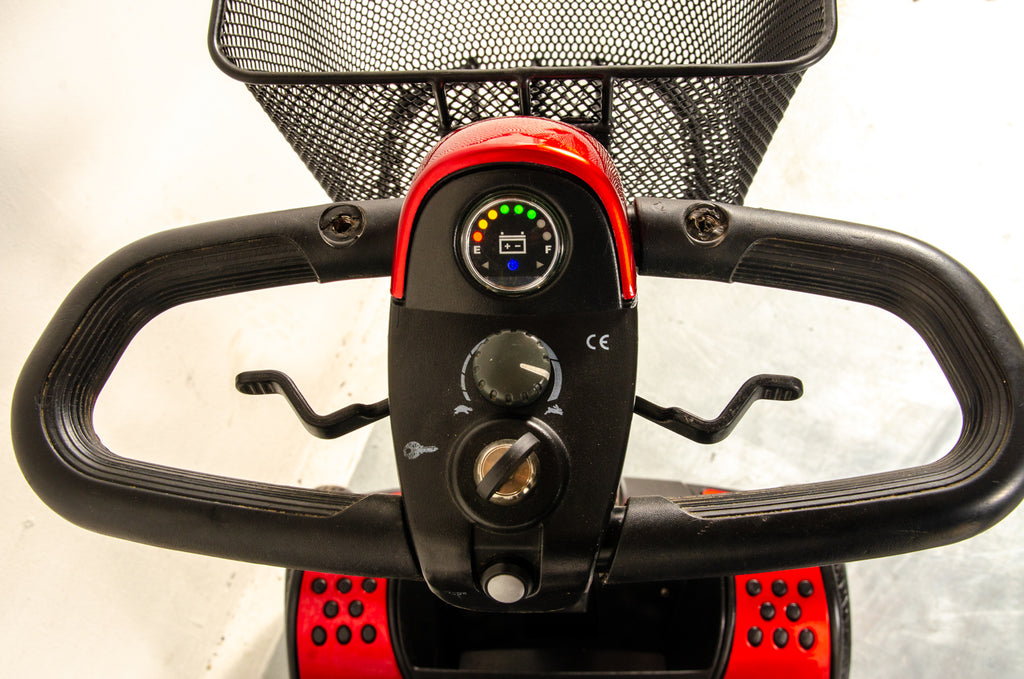 Pride Go-Go Elite Traveller Used Mobility Scooter Boot Lightweight Travel Transportable Red 13222
