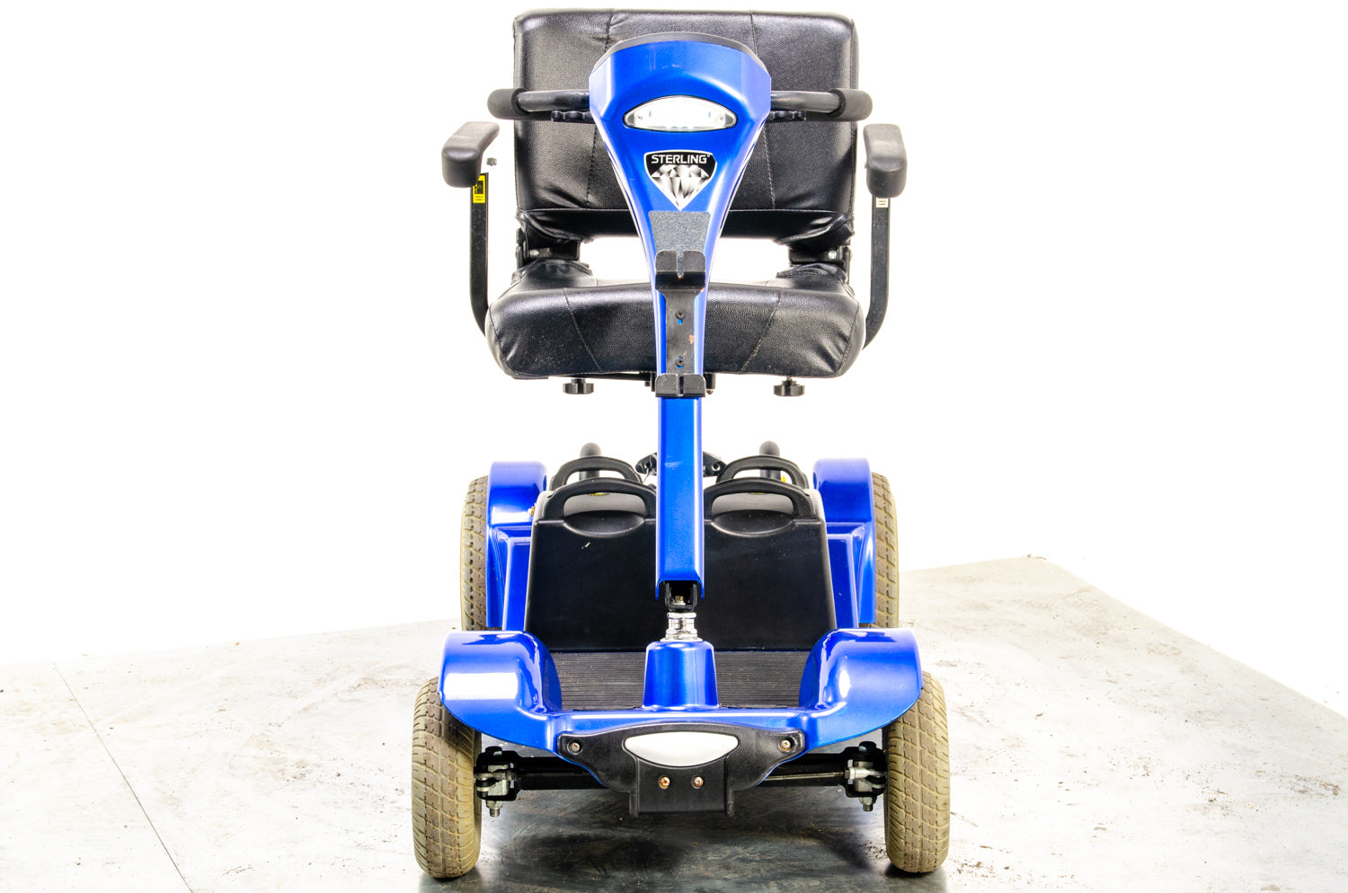 Sterling Sapphire 2 Used Mobility Scooter Midsize Transportable Pneumatic Tyres Folding Boot Blue 11463