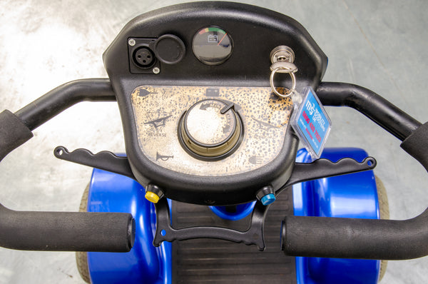 Sterling Sapphire 2 Used Mobility Scooter Midsize Transportable Pneumatic Tyres Folding Boot Blue 11463