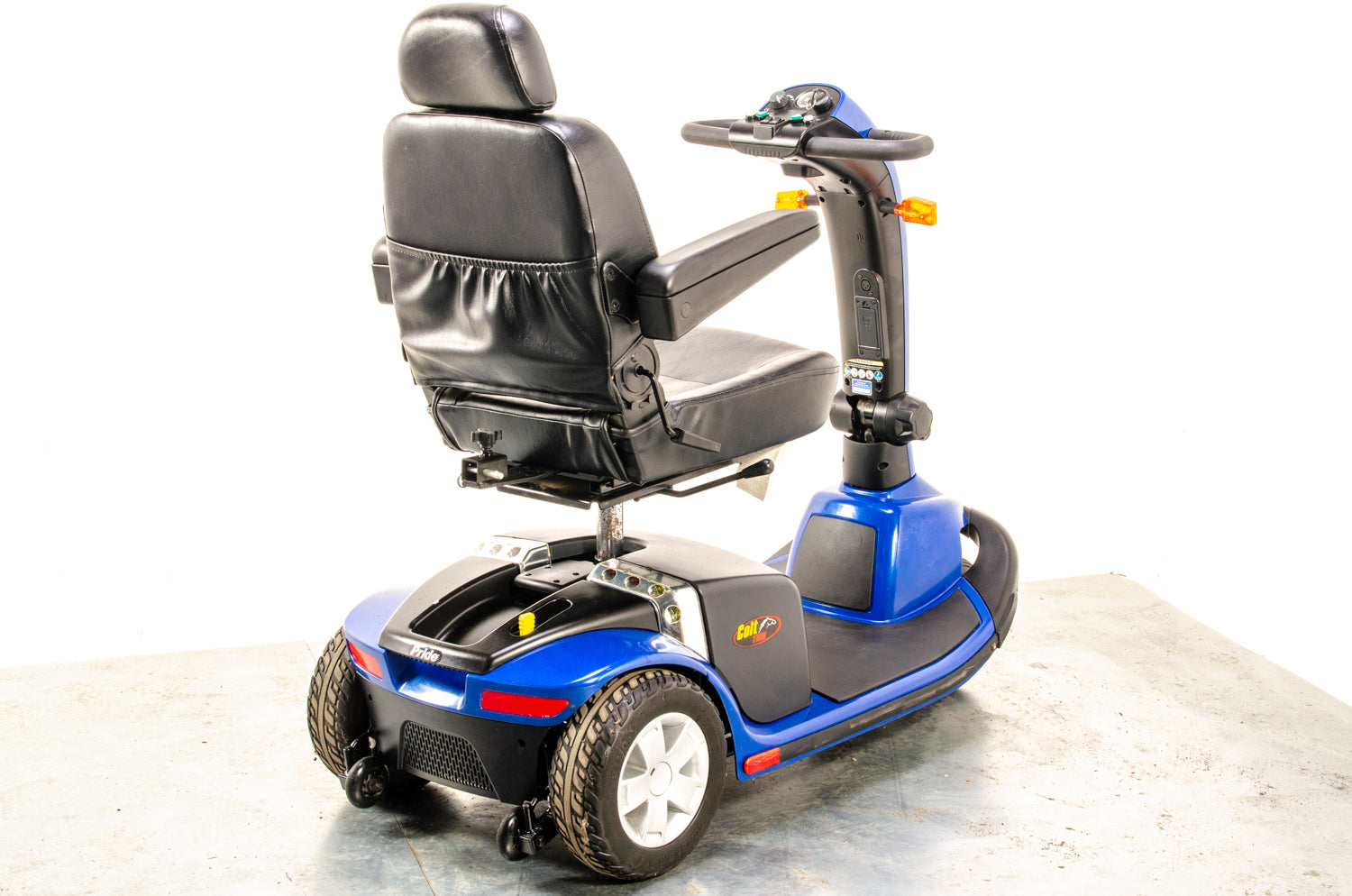 Pride Colt Twin Used Electric Mobility Scoter Transportable Trike Pavement Folding Blue 13272