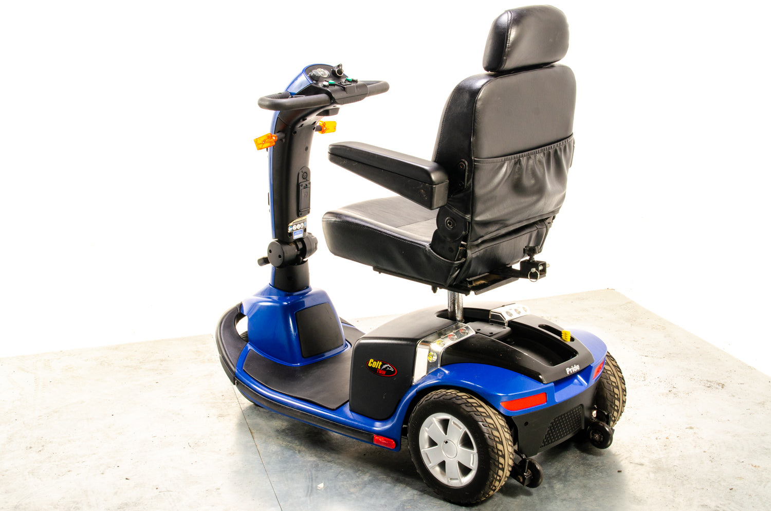 Pride Colt Twin Used Electric Mobility Scoter Transportable Trike Pavement Folding Blue 13272