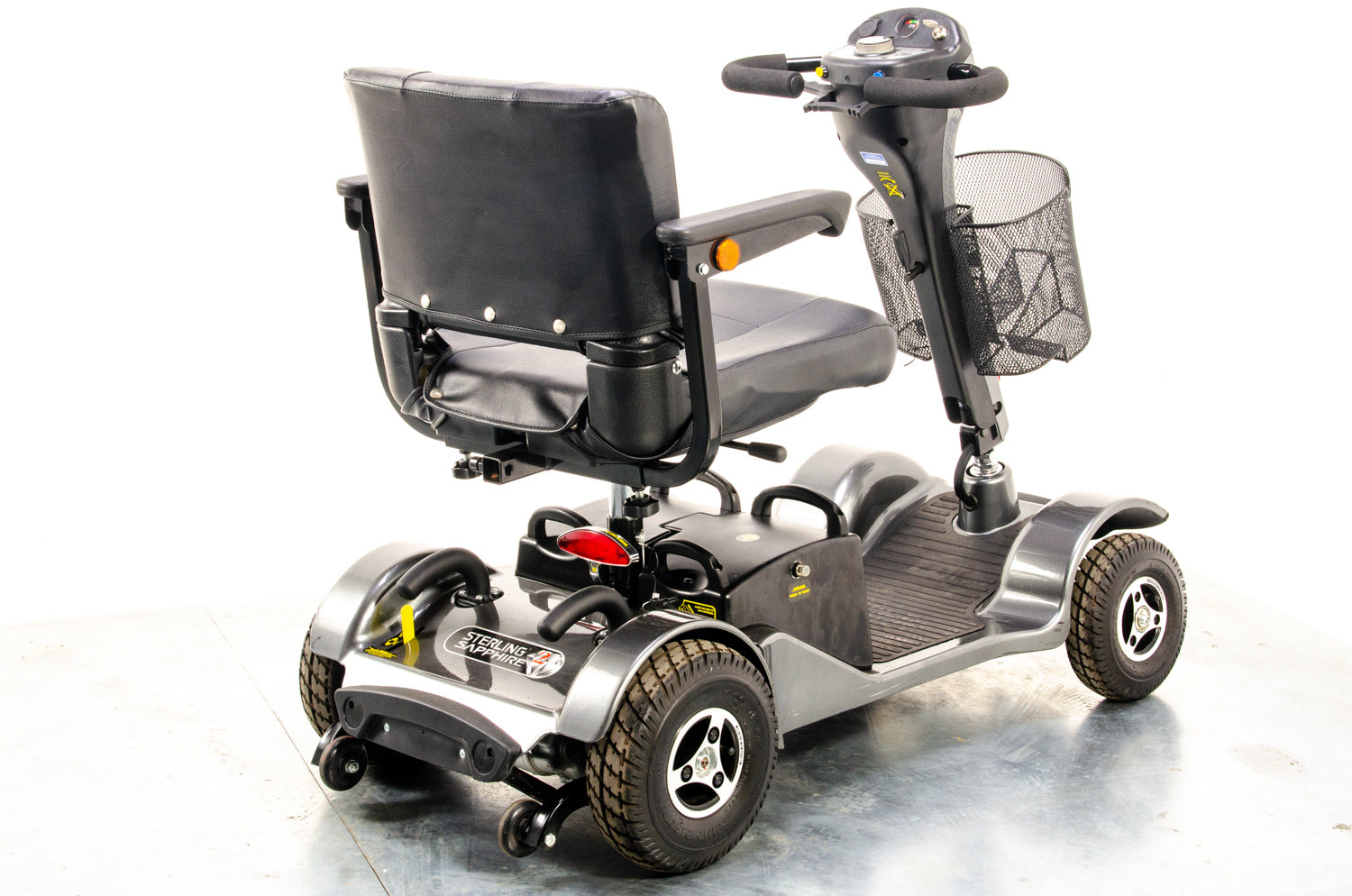 Sterling Sapphire 2 Used Mobility Scooter Midsize Transportable Pneumatic Tyres Folding Boot Grey 13067