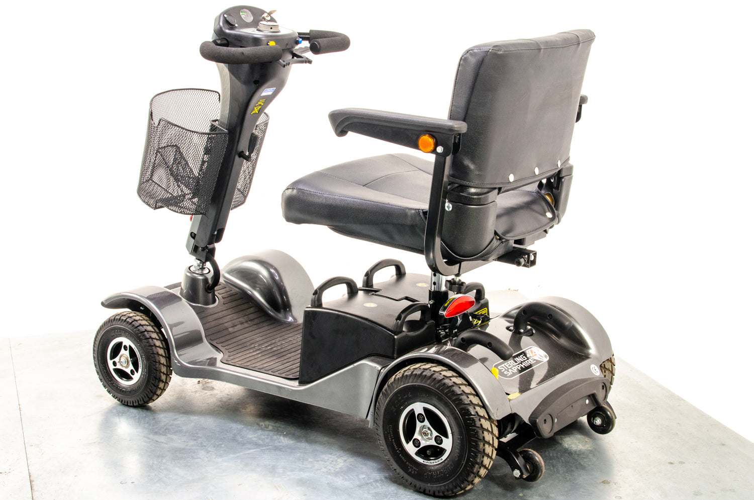 Sterling Sapphire 2 Used Mobility Scooter Midsize Transportable Pneumatic Tyres Folding Boot Grey 13067