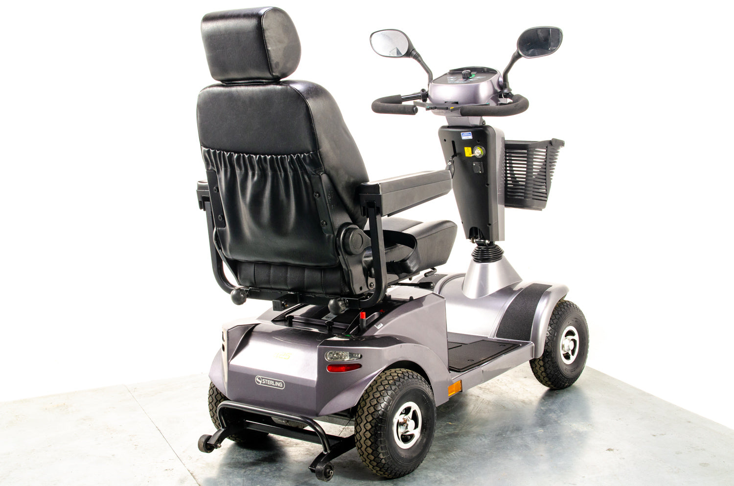 Sterling S425 Used Mobility Scooter 8mph All-Terrain Pneumatic Pavement Sunrise Medical Grey Midsize 13068