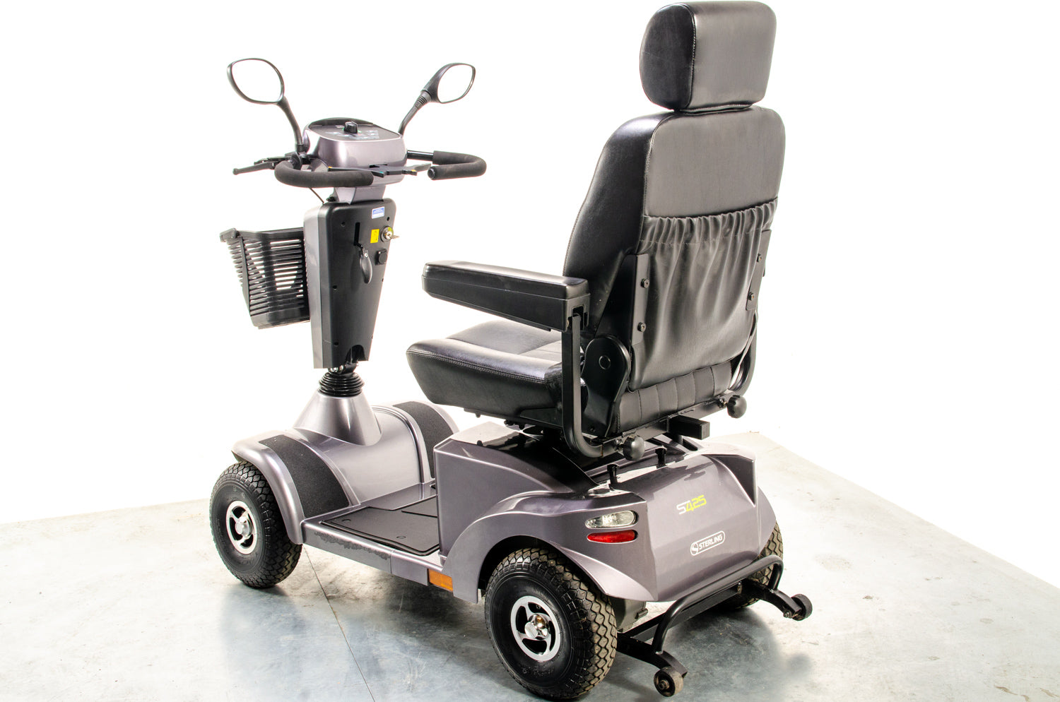 Sterling S425 Used Mobility Scooter 8mph All-Terrain Pneumatic Pavement Sunrise Medical Grey Midsize 13068