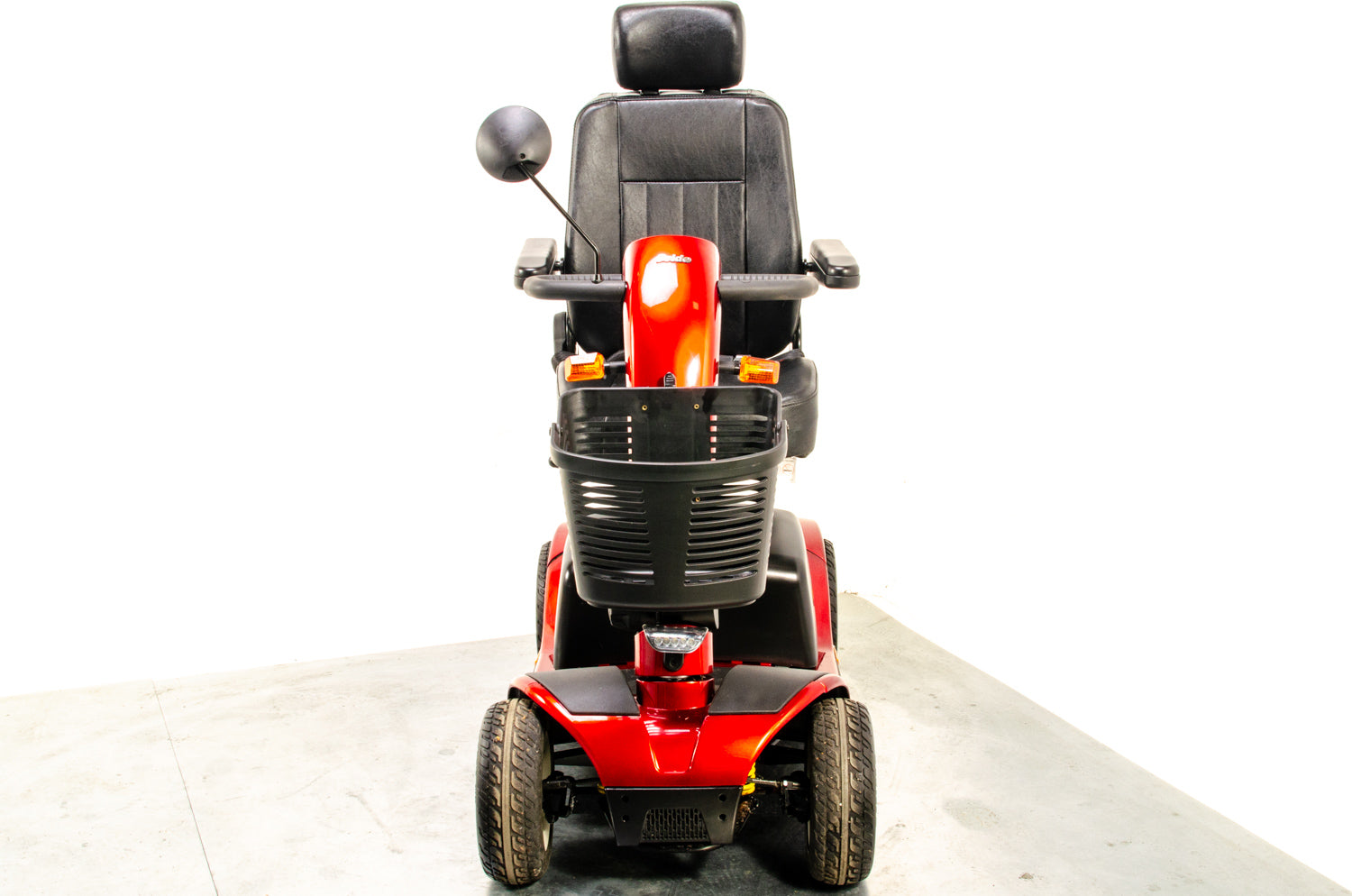 Pride Colt Deluxe Used Electric Mobility Scooter 6mph Transportable Road Pavement Seat Post Suspension Solid Tyres Red 13274