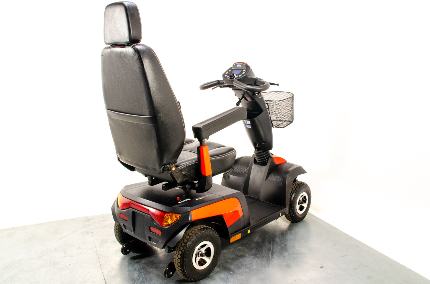 Invacare Orion Pro Used Mobility Scooter 8mph Road Pavement Suspension Pneumatic Tyres Red Midsize 13326