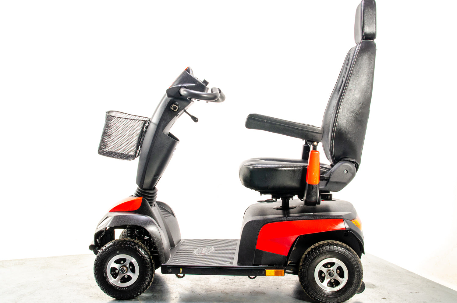 Invacare Orion Pro Used Mobility Scooter 8mph Road Pavement Suspension Pneumatic Tyres Red Midsize 13326