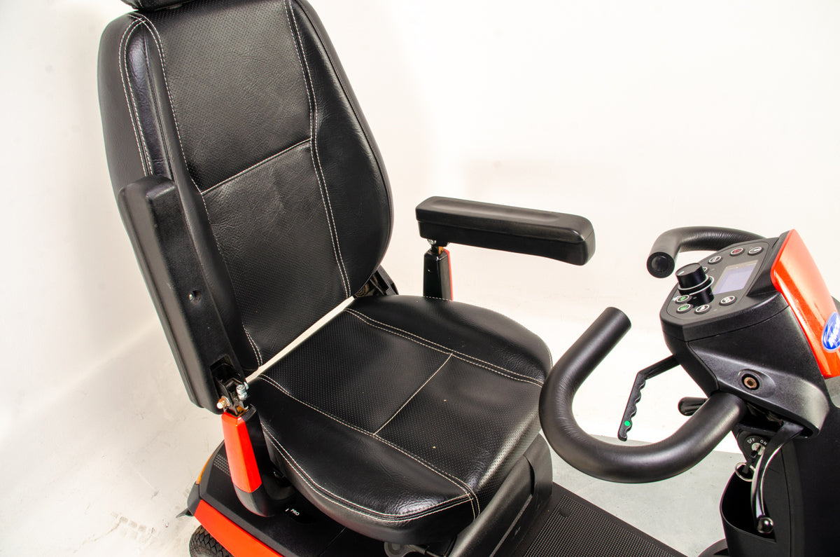 Invacare Orion Pro Used Mobility Scooter 8mph Road Pavement Suspension Pneumatic Tyres Red Midsize 13326