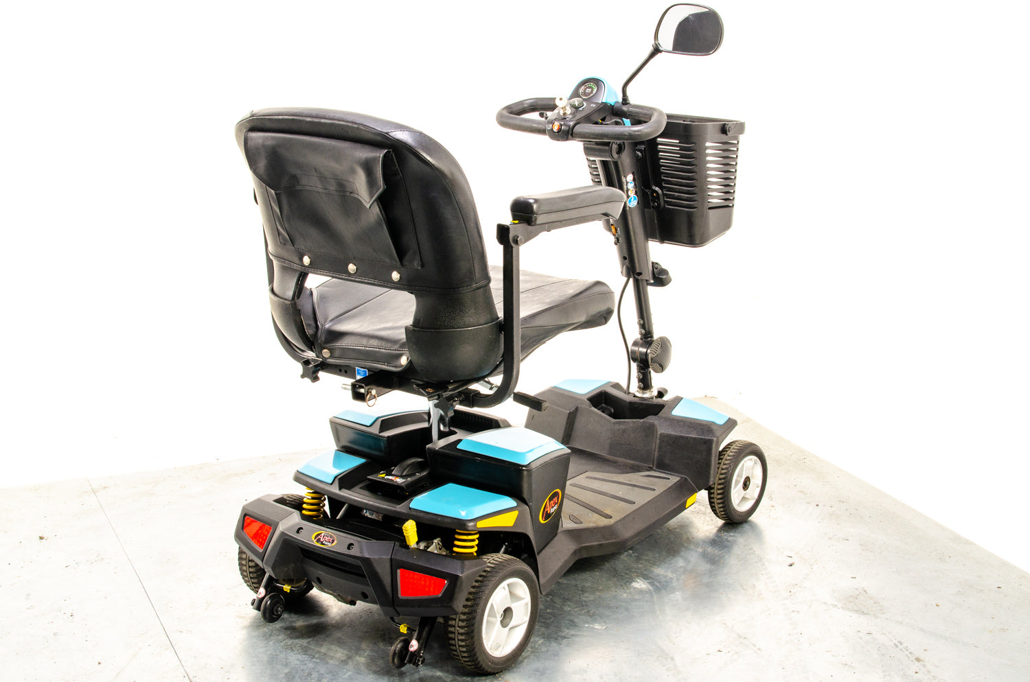 Pride Apex Rapid Used Mobility Scooter Transportable Small Lightweight Boot Suspension Baby Blue 12457