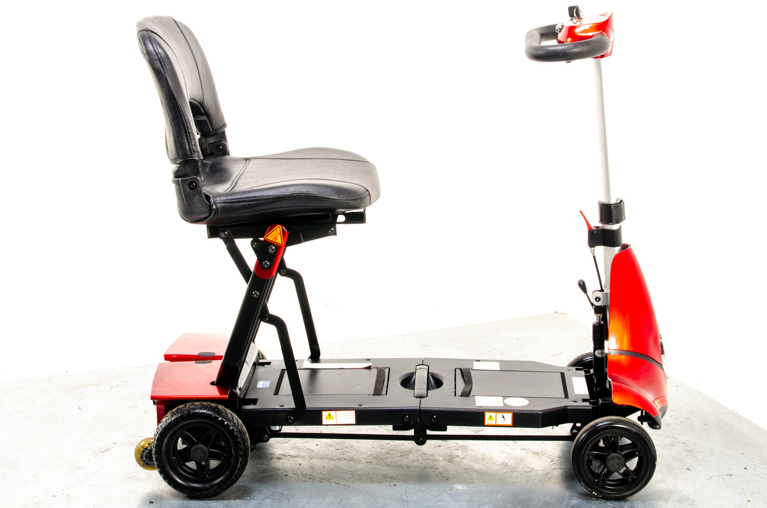 Monarch Mobie 4mph Folding Used Mobility Scooter Lithium Travel Small Travel Red 13334