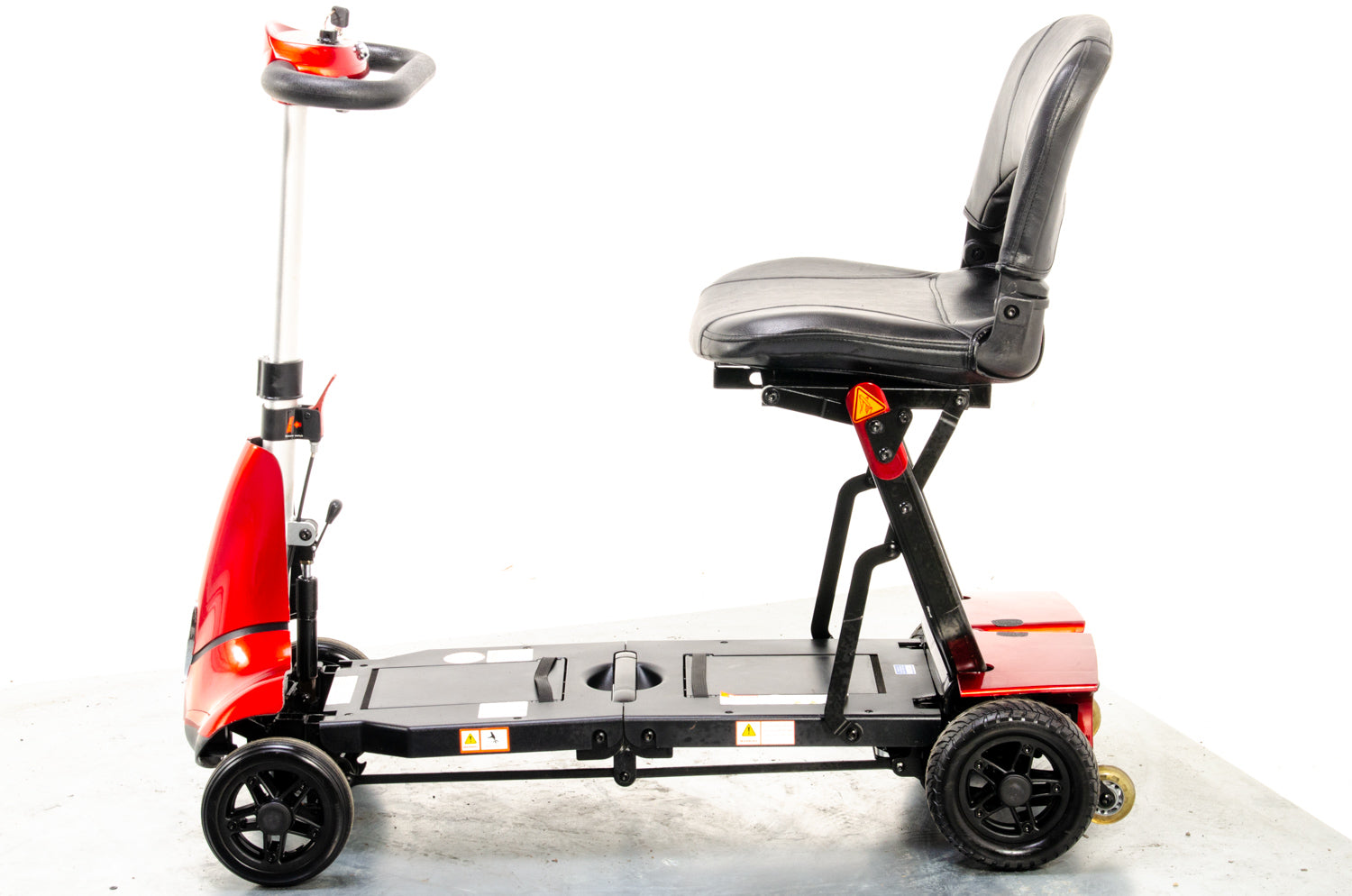 Monarch Mobie 4mph Folding Used Mobility Scooter Lithium Travel Small Travel Red 13334