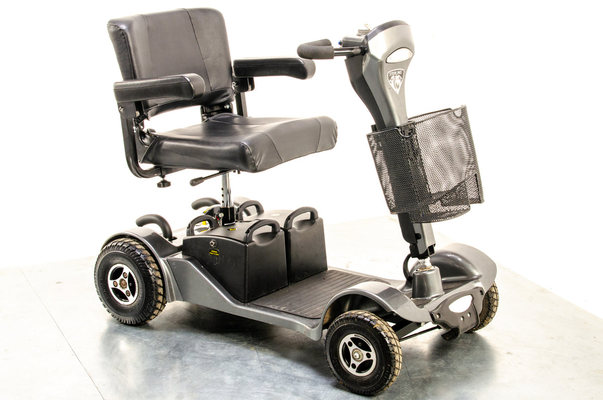 Sterling Sapphire 2 Used Mobility Scooter Midsize Transportable Pneumatic Tyres Folding Boot Grey 13082