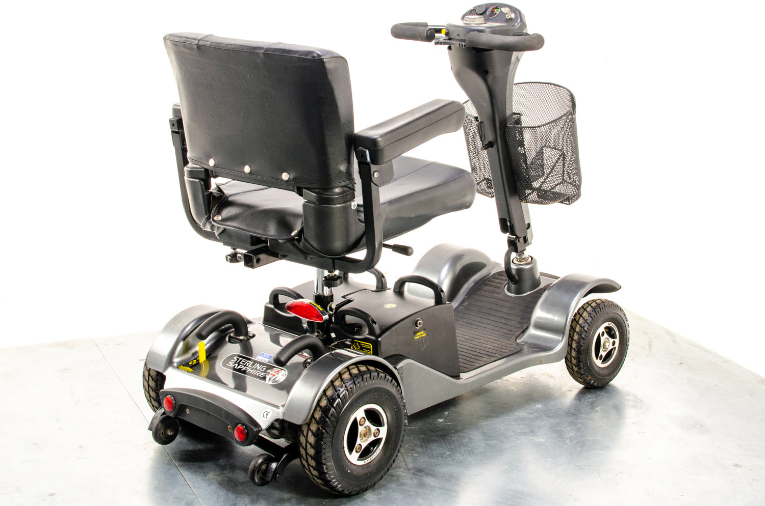 Sterling Sapphire 2 Used Mobility Scooter Midsize Transportable Pneumatic Tyres Folding Boot Grey 13082