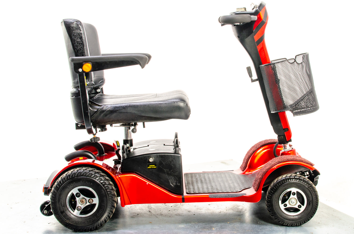 Sterling Sapphire 2 Used Mobility Scooter Midsize Transportable Pneumatic Tyres Folding Boot Red 13346