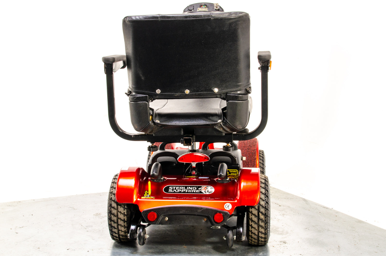 Sterling Sapphire 2 Used Mobility Scooter Midsize Transportable Pneumatic Tyres Folding Boot Red 13346