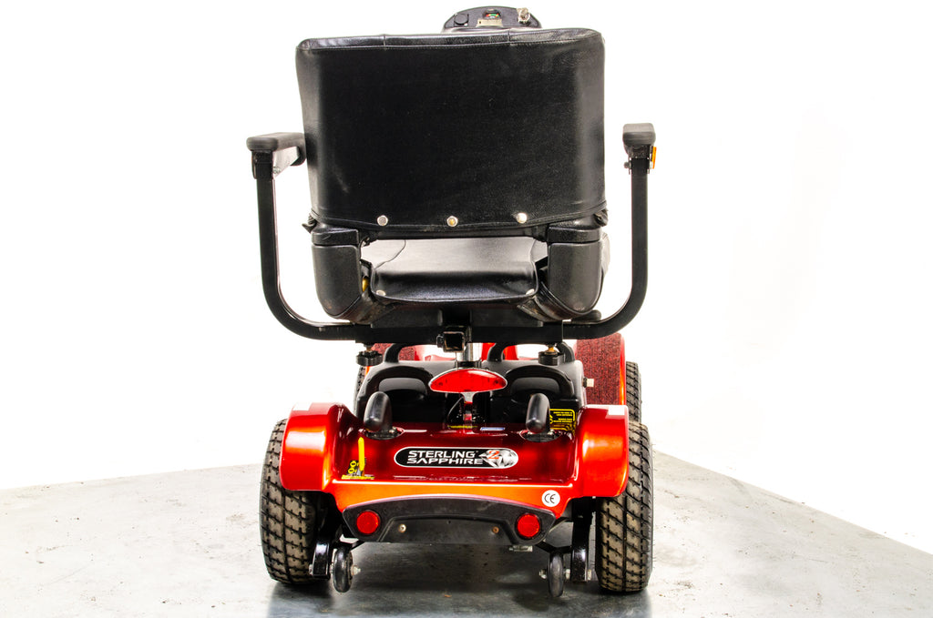 Sterling Sapphire 2 Used Mobility Scooter Midsize Transportable Pneumatic Tyres Folding Boot Red 13346