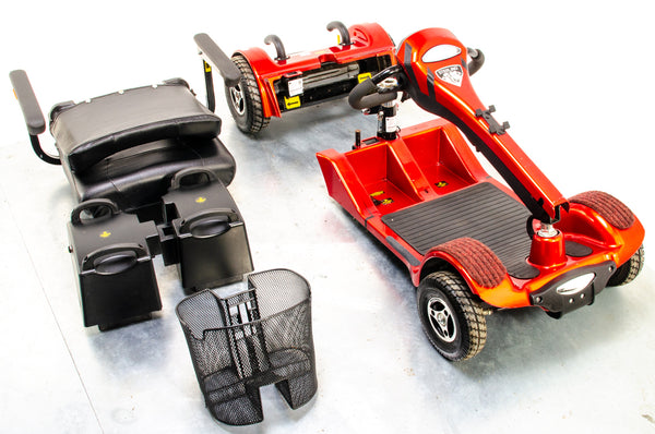 Sterling Sapphire 2 Used Mobility Scooter Midsize Transportable Pneumatic Tyres Folding Boot Red 13346