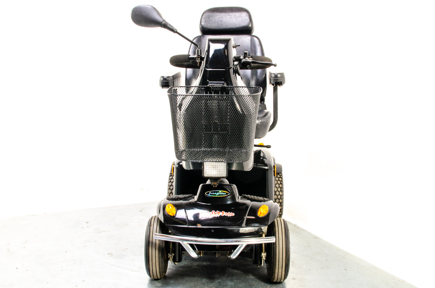 Freerider Mayfair 8 Deluxe Used Mobility Scooter 8mph Class 3 Black Suspension Pneumatic Road Pavement Secondary image