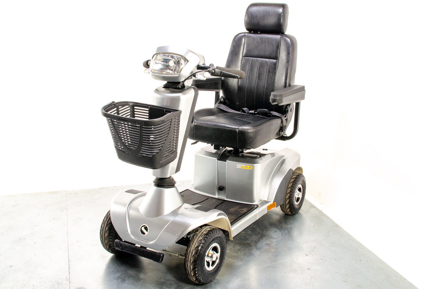 Sunrise Medical Sterling S400 Used Mobility Scooter Silver Midsize Pneumatic Pavement 13287