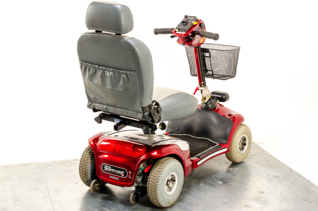 Sterling Sapphire LS Used Mobility Scooter Comfy All-Terrain Midsize Pneumatic Tyres Folding Boot Red