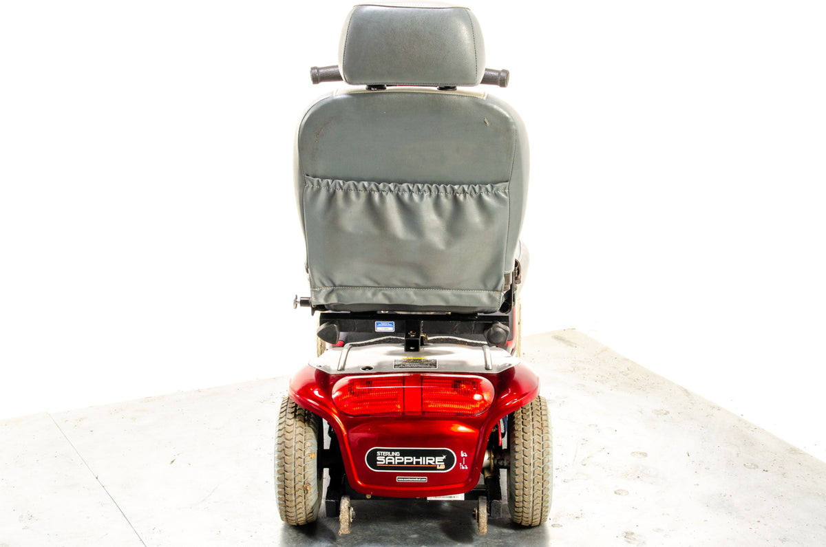 Sterling Sapphire LS Used Mobility Scooter Comfy All-Terrain Midsize Pneumatic Tyres Folding Boot Red