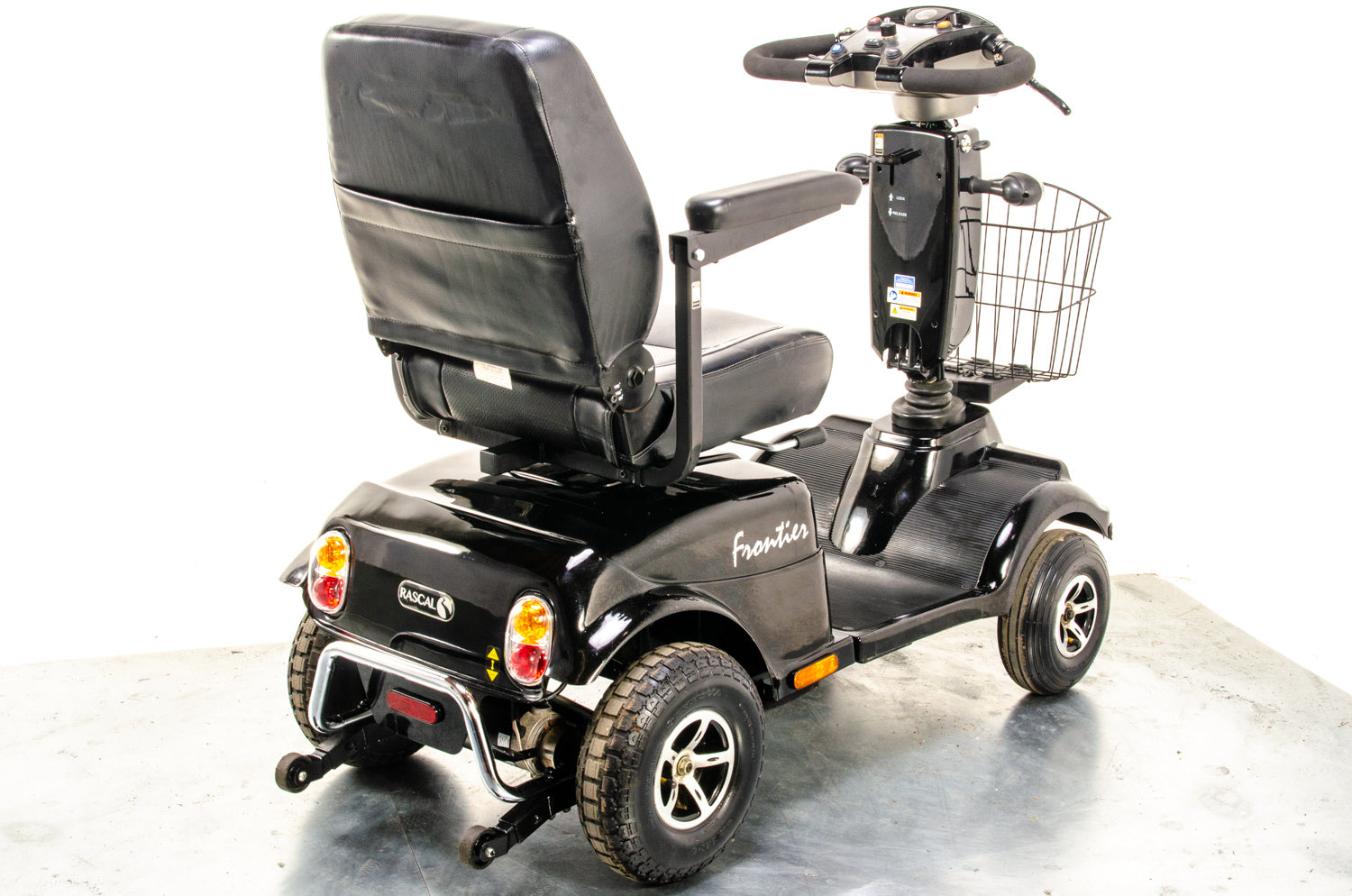 Rascal Frontier All-Terrain Off-Road Used Electric Mobility Scooter 8mph Suspension Midsize Black 13293