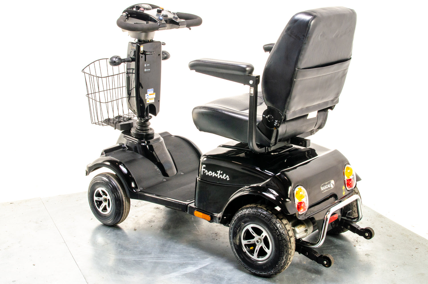 Rascal Frontier All-Terrain Off-Road Used Electric Mobility Scooter 8mph Suspension Midsize Black 13293