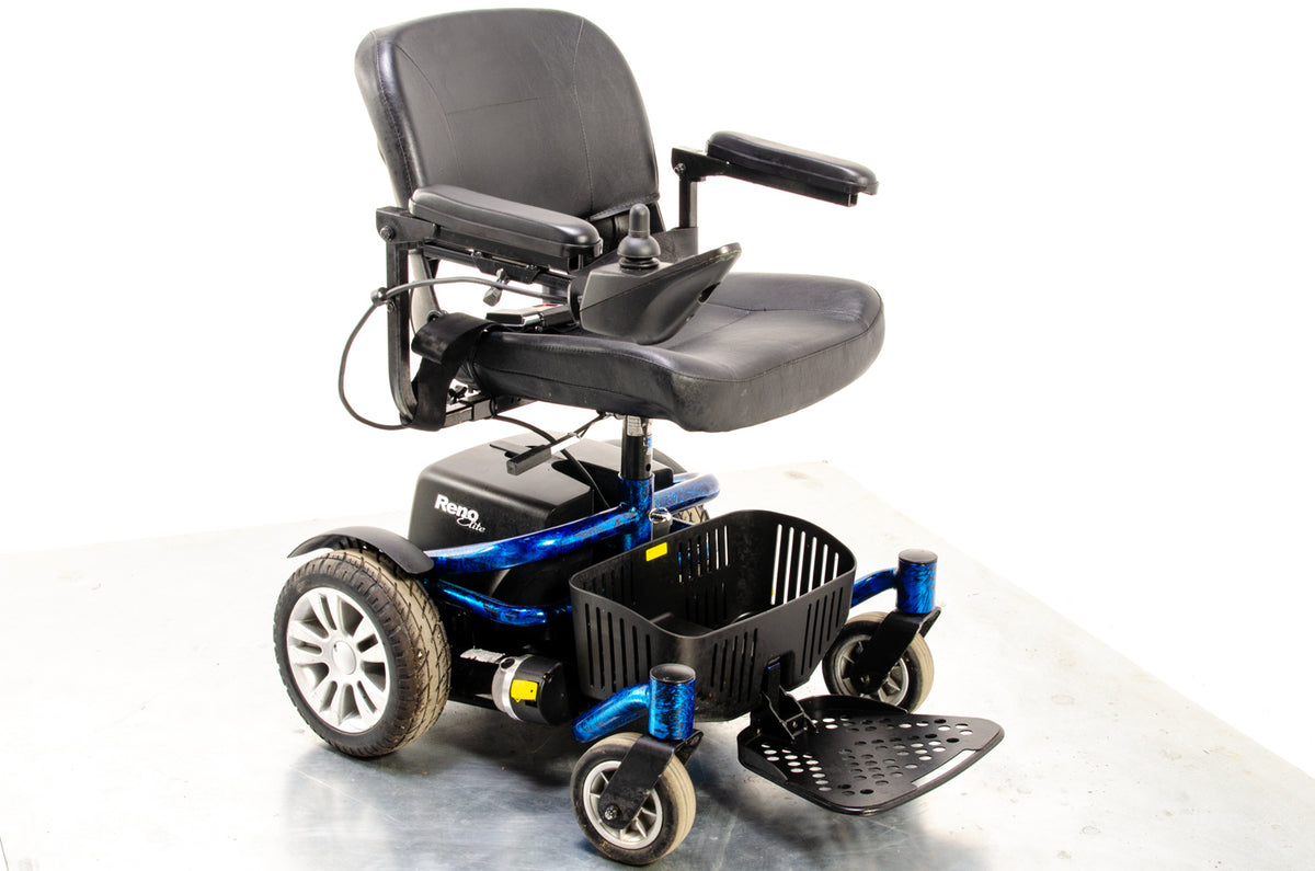 Roma Reno Elite Used Electric Wheelchair Powerchair Flame Blue indoor Outdoor Transportable 12176