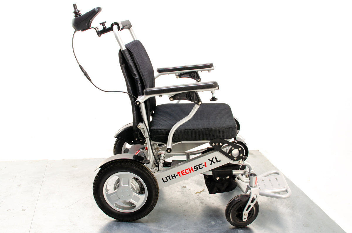 Lith-Tech Smart Chair 1 XL SC-1 Used Electric Wheelchair Powerchair Portable Folding Transportable Lithium Attendant Brushless