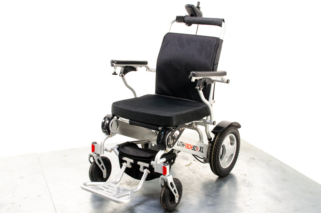 Lith-Tech Smart Chair 1 XL SC-1 Used Electric Wheelchair Powerchair Portable Folding Transportable Lithium Attendant Brushless