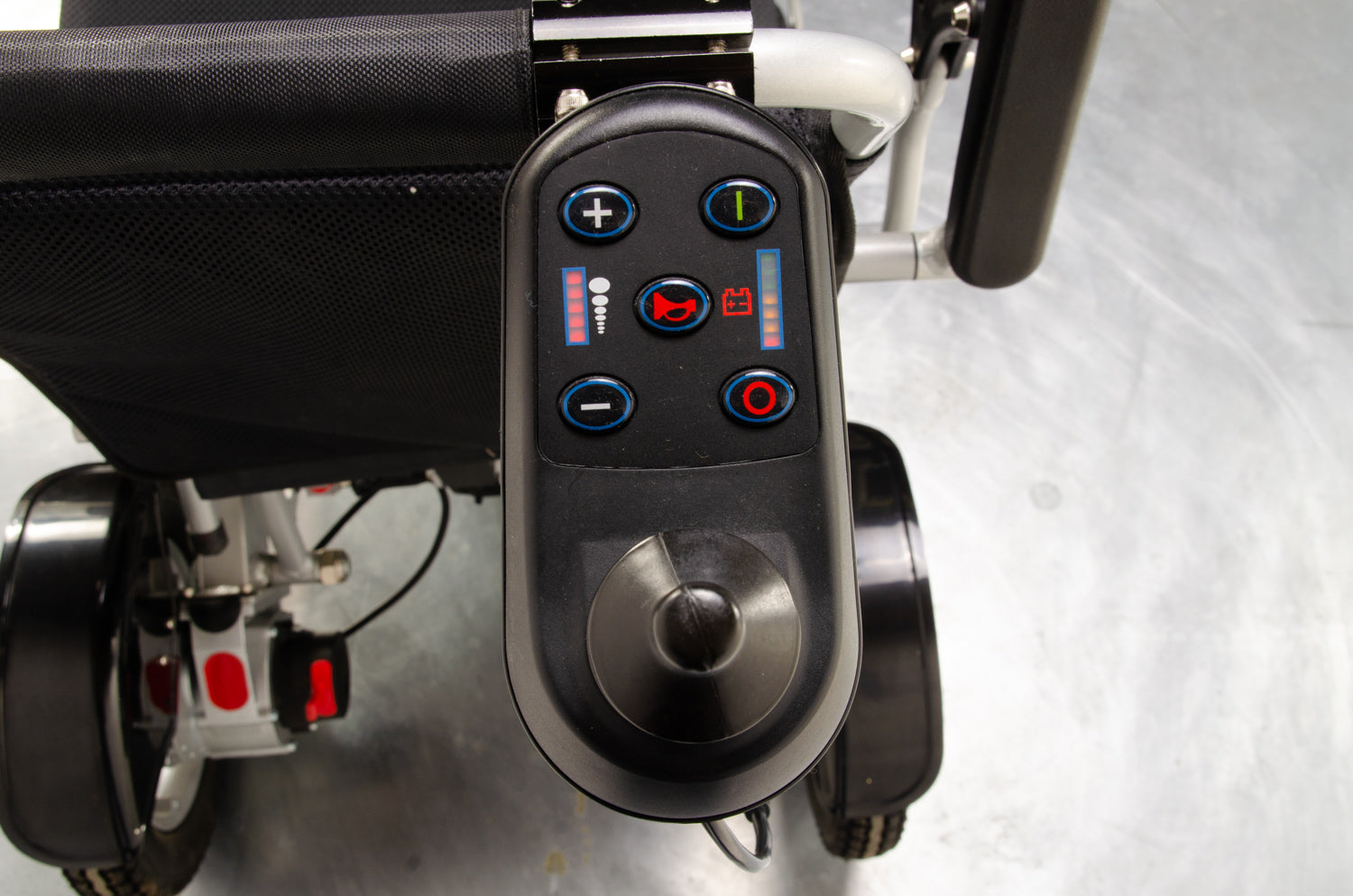 Lith-Tech Smart Chair 1 XL SC-1 Used Electric Wheelchair Powerchair Portable Folding Transportable Lithium Attendant Brushless