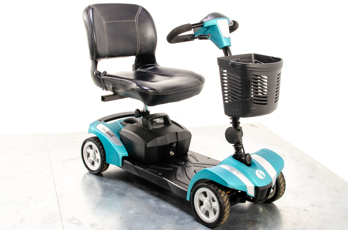 Veo Sport Used Electric Mobility Scooter Small Portable Lightweight Transportable Boot Turquoise