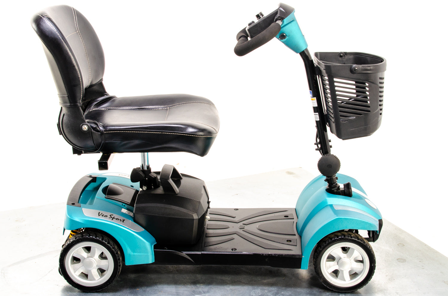 Veo Sport Used Electric Mobility Scooter Small Portable Lightweight Transportable Boot Turquoise