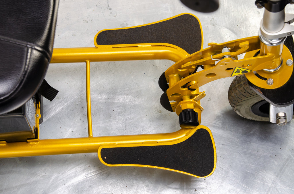 Supascoota Shopper STD-02 Used Mobility Scooter Lightweight Travel Portable Transportable Folding Yellow