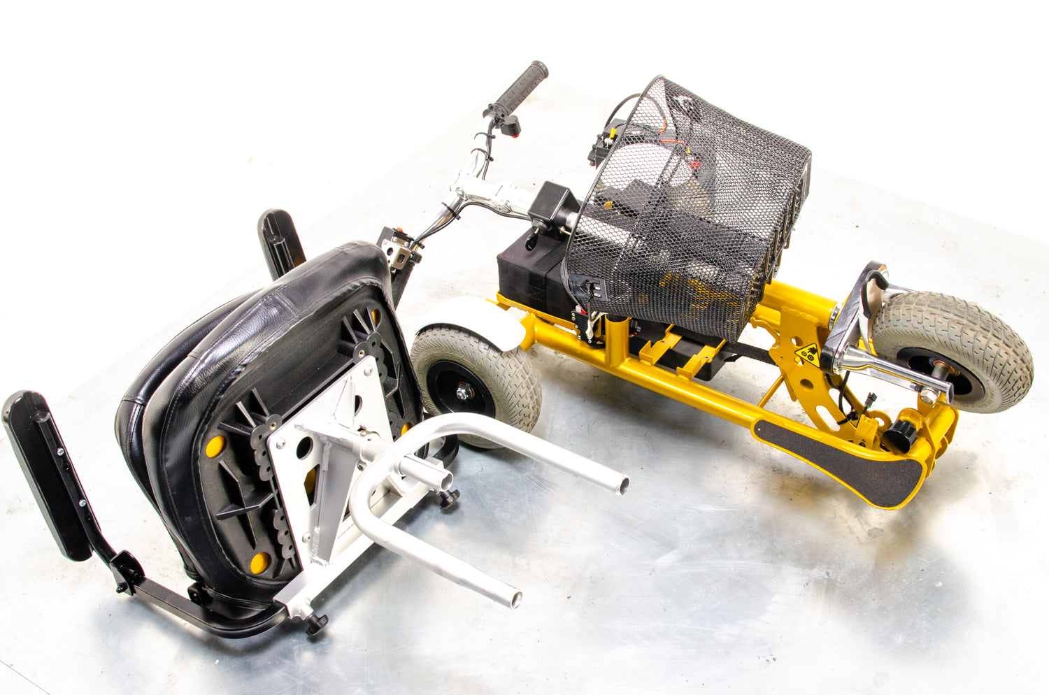 Supascoota Shopper STD-02 Used Mobility Scooter Lightweight Travel Portable Transportable Folding Yellow Secondary image