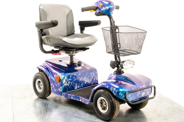 Rascal 388 S Used Electric Mobility Scooter Pavement Pneumatic Custom Blue Purple