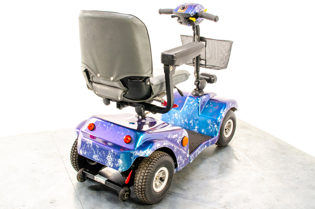 Rascal 388 S Used Electric Mobility Scooter Pavement Pneumatic Custom Blue Purple