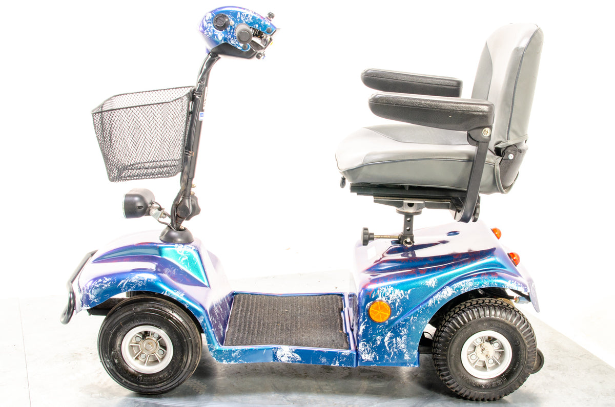 Rascal 388 S Used Electric Mobility Scooter Pavement Pneumatic Custom Blue Purple