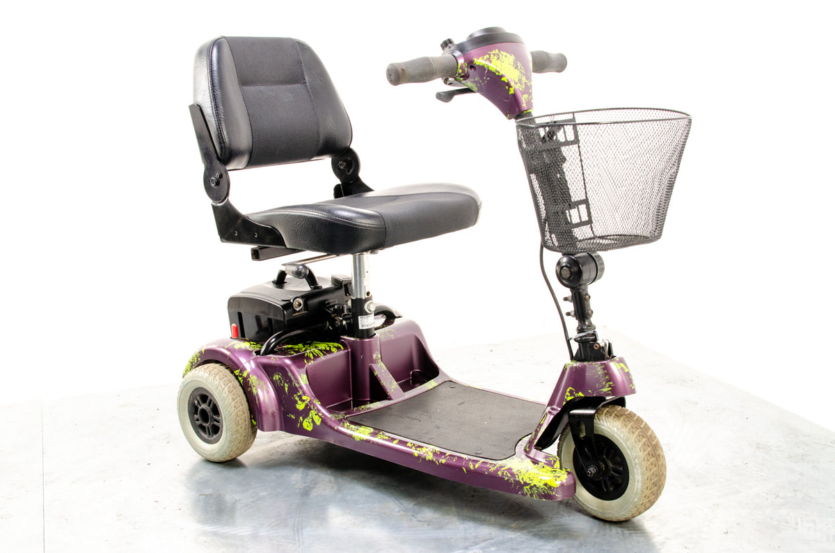 Rascal Eco 3 Used Electric Mobility Scooter Small 3 wheel Boot Transportable Indoor Travel Blue