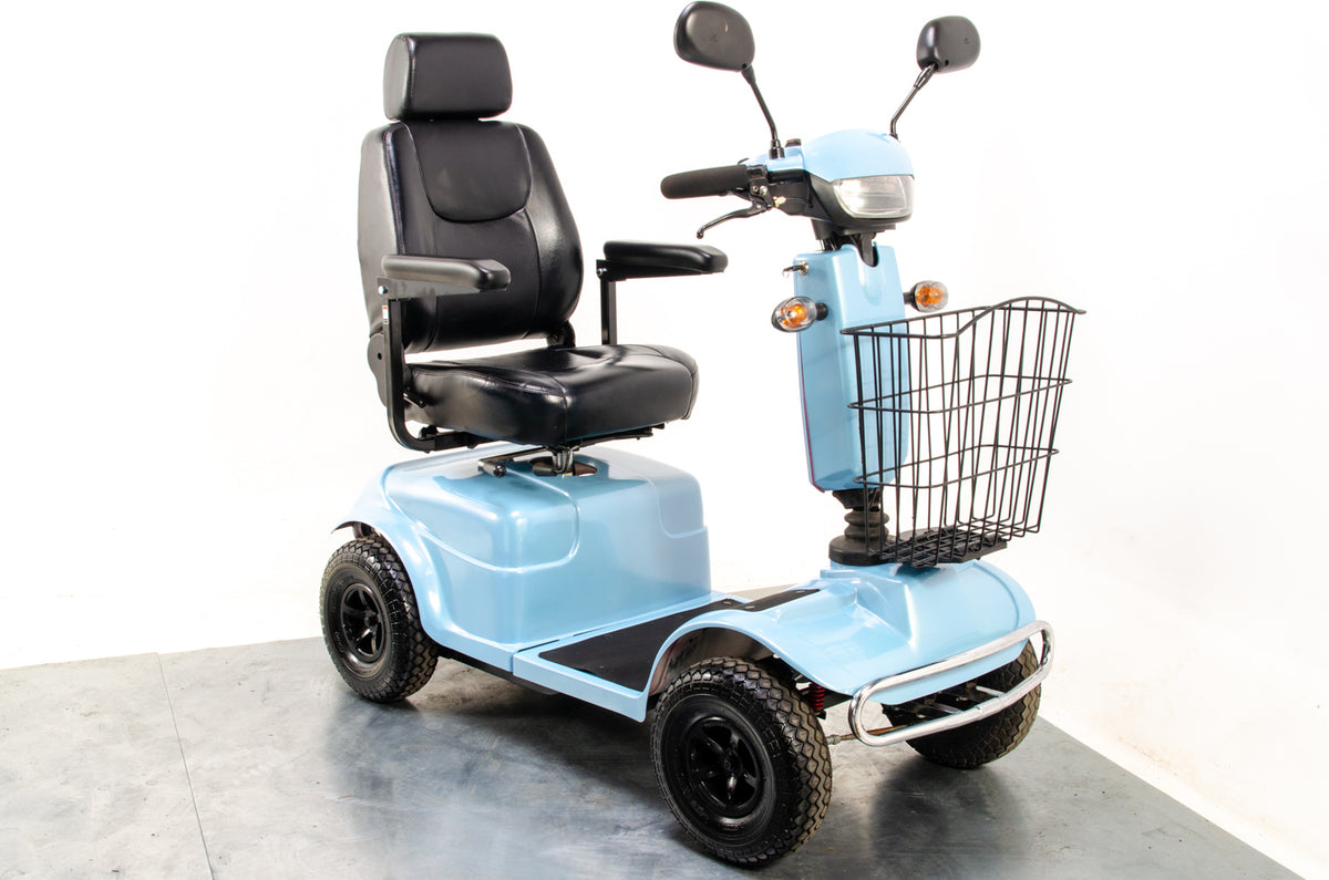 Rascal Pioneer Used Electric Mobility Scooter 8mph All-Terrain Suspension Off-Road Blue 13510