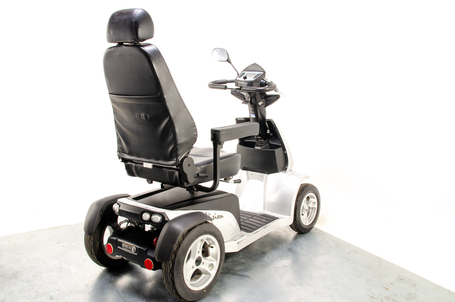 Rascal Vision Used Electric Mobility Scooter 8mph Large All-Terrain Road Legal Silver Pneumatic Tyres 13336