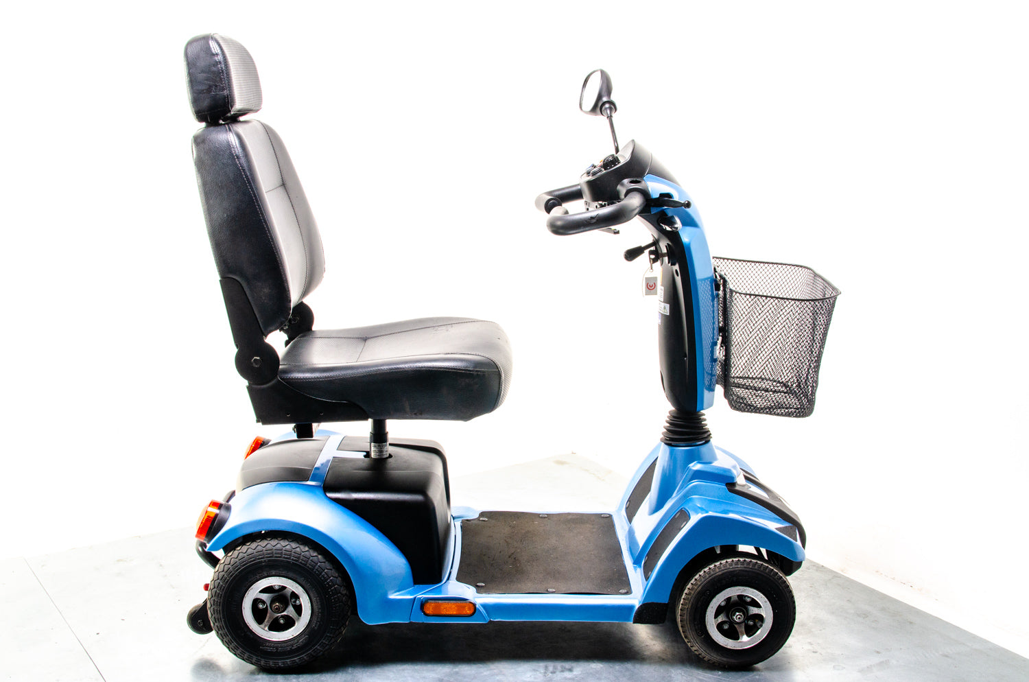 Rascal Vantage X Used Electric Mobility Scooter 6mph Compact Road Legal Baby Blue