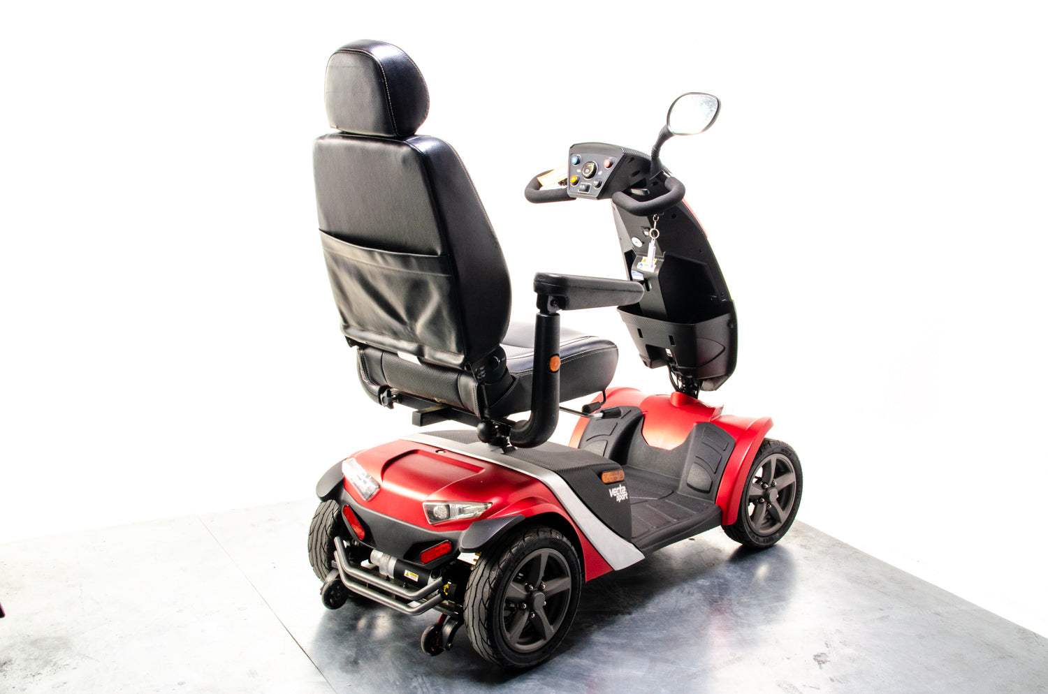 Rascal Vecta Sport Compact Used Electric Mobility Scooter 8mph Max Grip Suspension All-Terrain Red