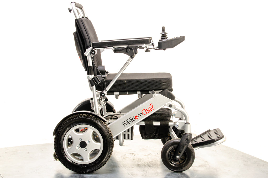Freedom Chair A06L Used Electric Folding Wheelchair Powerchair Portable Transportable Lithium Aluminium Lightweight Attendant Brushless