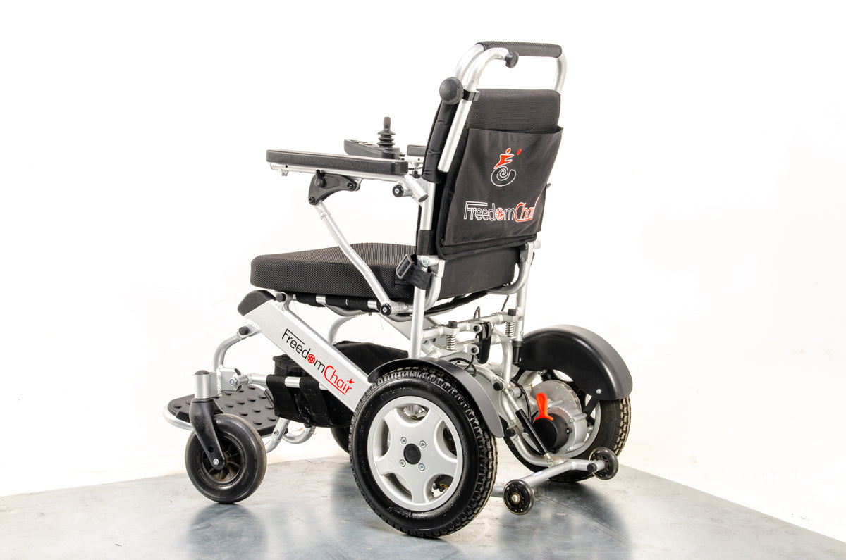 Freedom Chair A06L Used Electric Folding Wheelchair Powerchair Portable Transportable Lithium Aluminium Lightweight Attendant Brushless