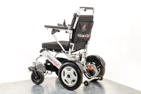 Freedom Chair A06L Used Electric Folding Wheelchair Powerchair Portable Transportable Lithium Aluminium Lightweight Attendant Brushless