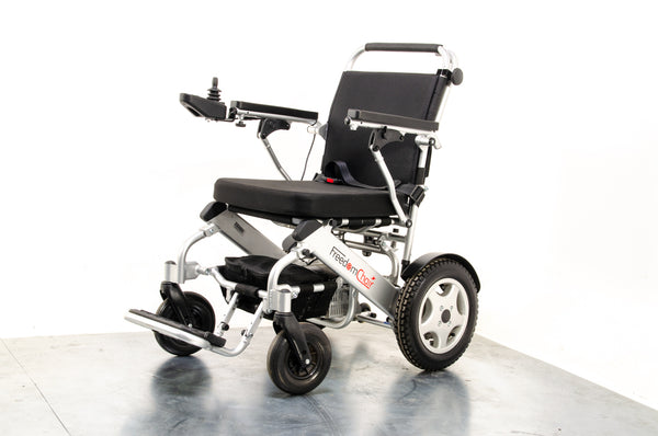 Freedom Chair A06L Used Electric Folding Wheelchair Powerchair Portable Transportable Lithium Aluminium Lightweight Attendant Brushless