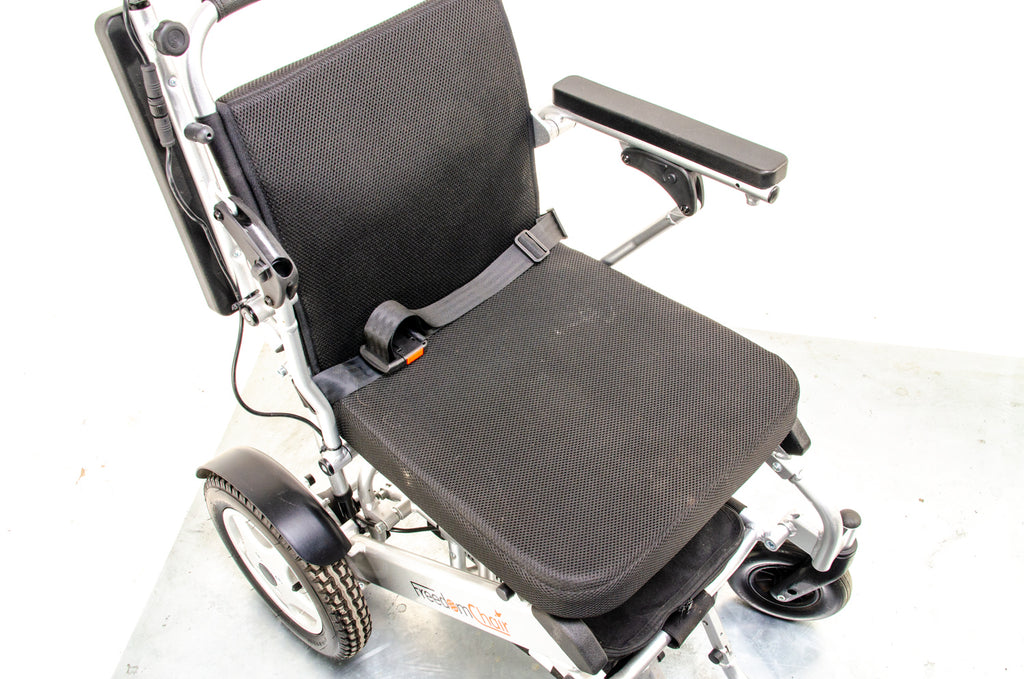 Freedom Chair A06L Used Electric Folding Wheelchair Powerchair Portable Transportable Lithium Aluminium Lightweight Attendant Brushless