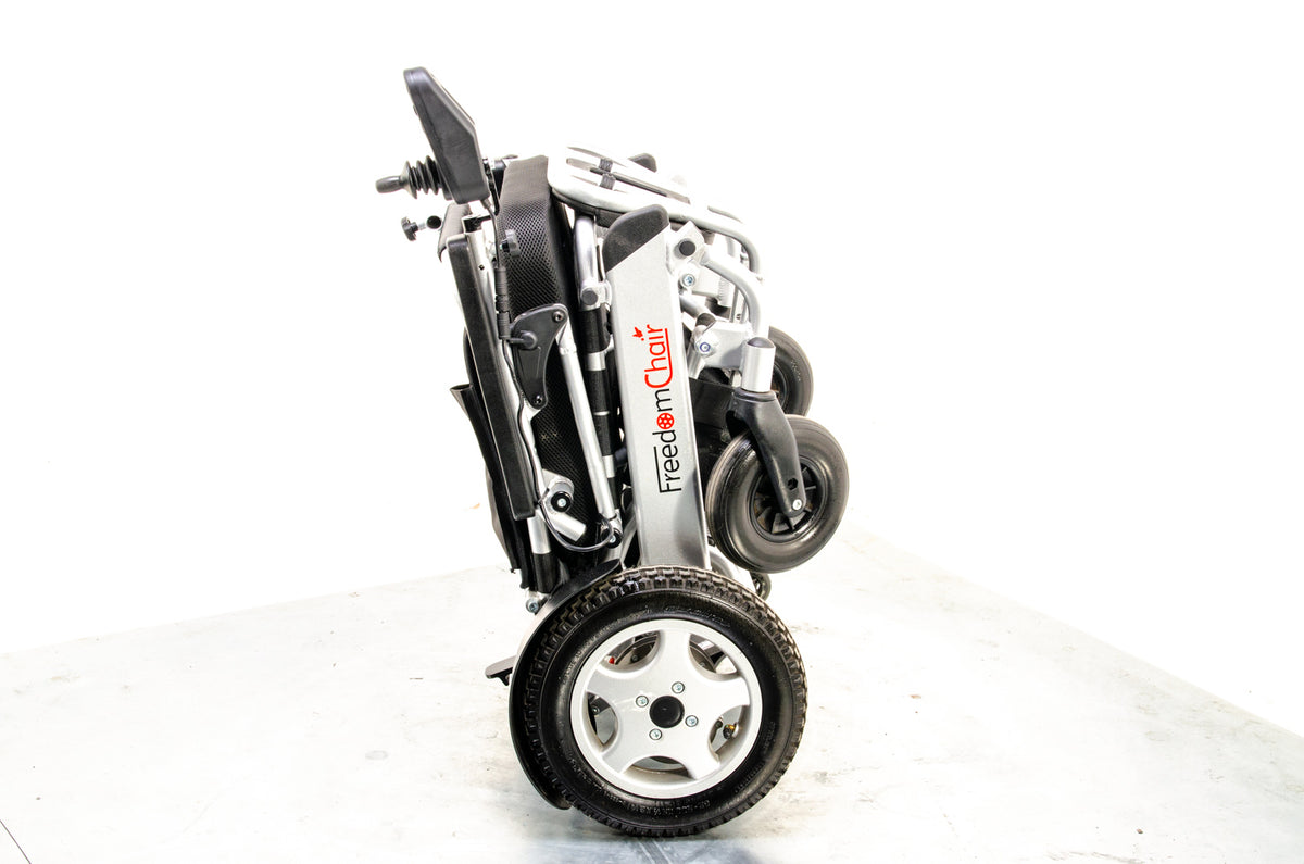Freedom Chair A06L Used Electric Folding Wheelchair Powerchair Portable Transportable Lithium Aluminium Lightweight Attendant Brushless